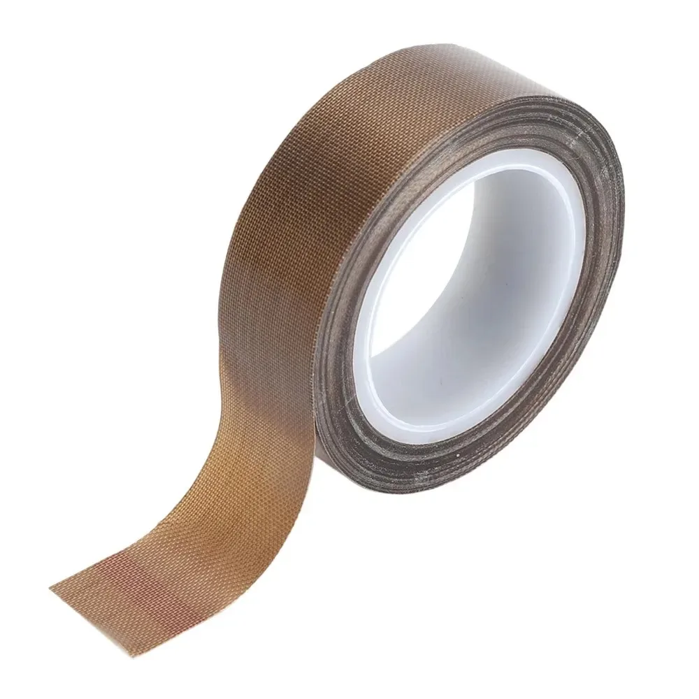 10m PTFE Glass Cloth Tape, High Temperature Resistance Insulation Tape with Pressure Sensitive Silicone for Vacuum Sealer