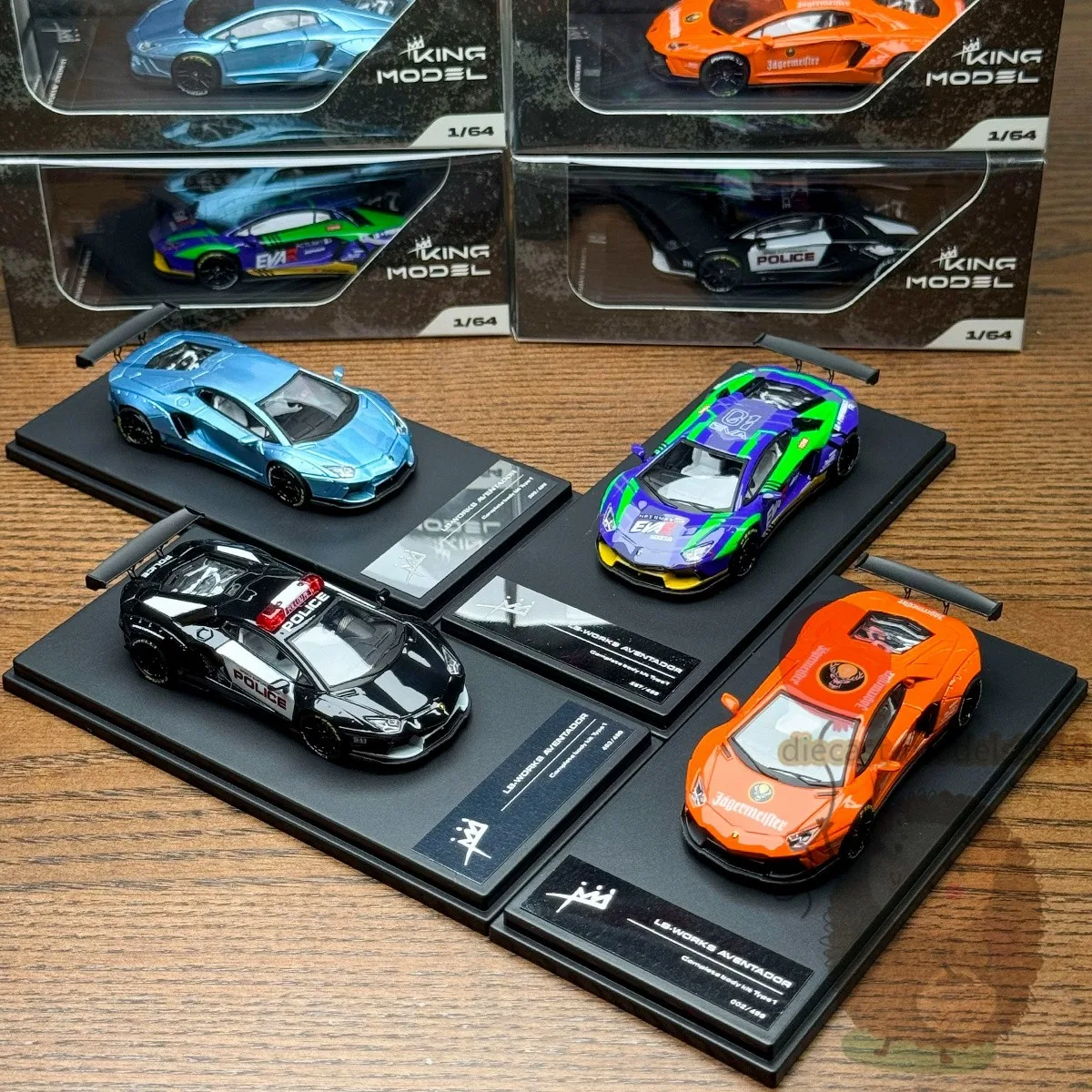 

King Model 1/64 Lamborghini Lp700 Alloy Diecast Model Car Gift Blue/Orange/Black