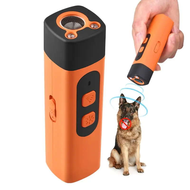 hit productNew Ultrasonic Dog Bark Deterrent Devices 4 in 1 Portable Handheld 3 Modes Dog Trainer Anti-barking Device with Flash