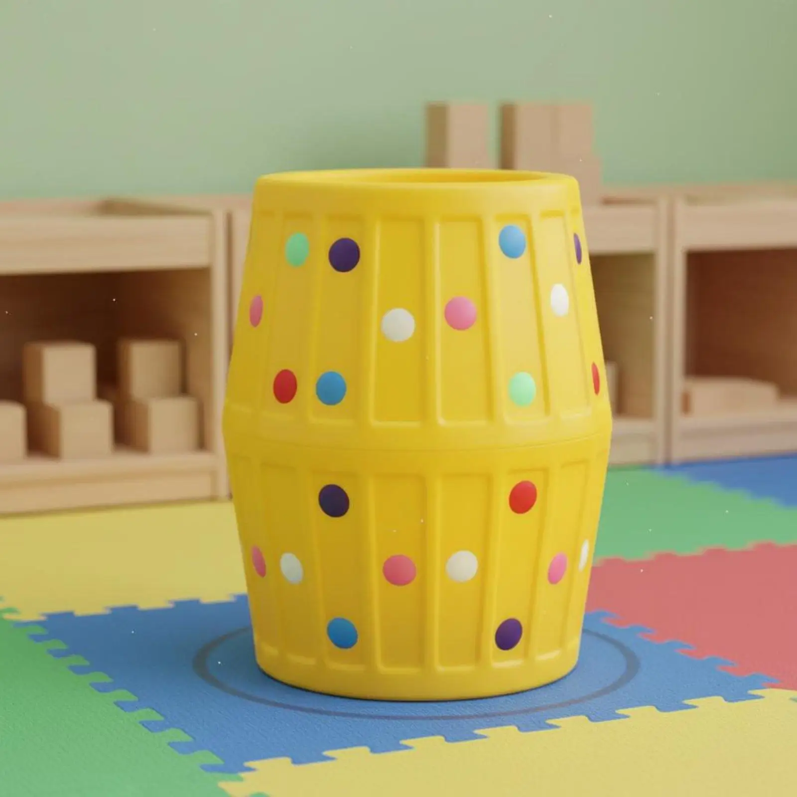 Foam Sensory Barrel Toy for Kids Rainbow Roller Crawling Tunnel Activity Play Equipment for Preschool Learning Center Children