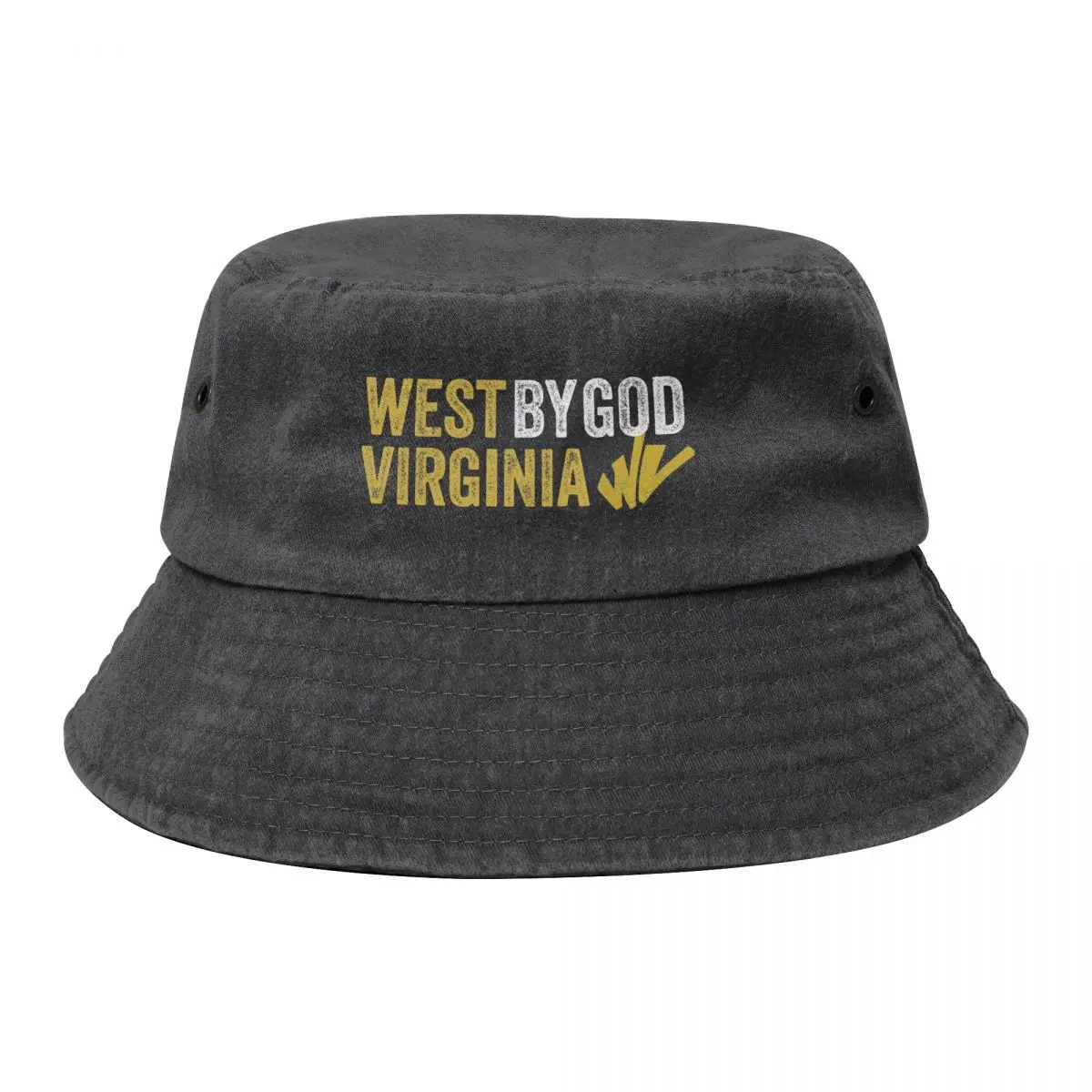 

West By God Virginia Bucket Hat Christmas Hat fishing caps man Ball Cap Unique hats Male Women's