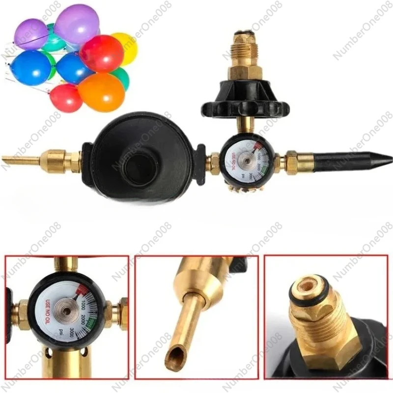 Outlet Helium Inflation Balloon Pressure Reducing Valve Helium Inflation Tool G5/8,CGA580 All Copper Large Double