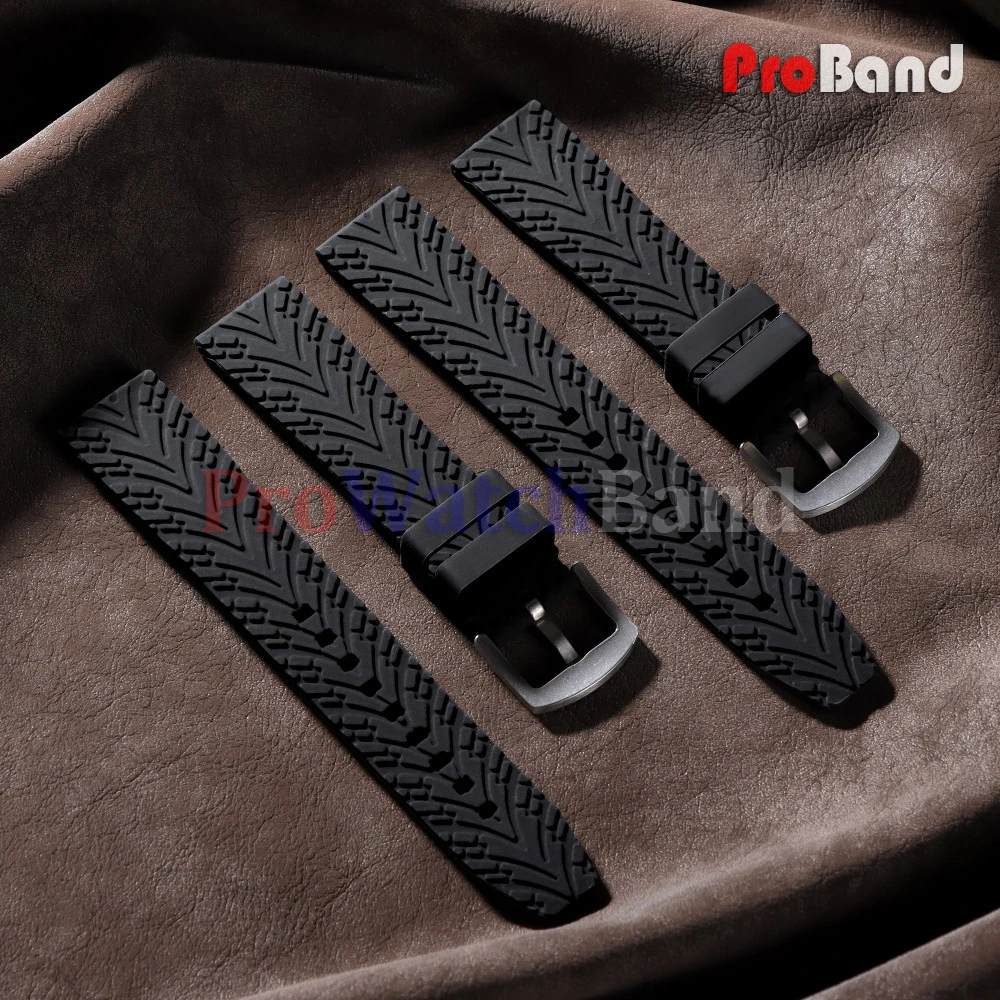 Extended Length Rubber Watch Band Black Long Silicone Straps 18 20 22mm 24mm Sports Bracelet Soft Wristband for Rolex for Seiko