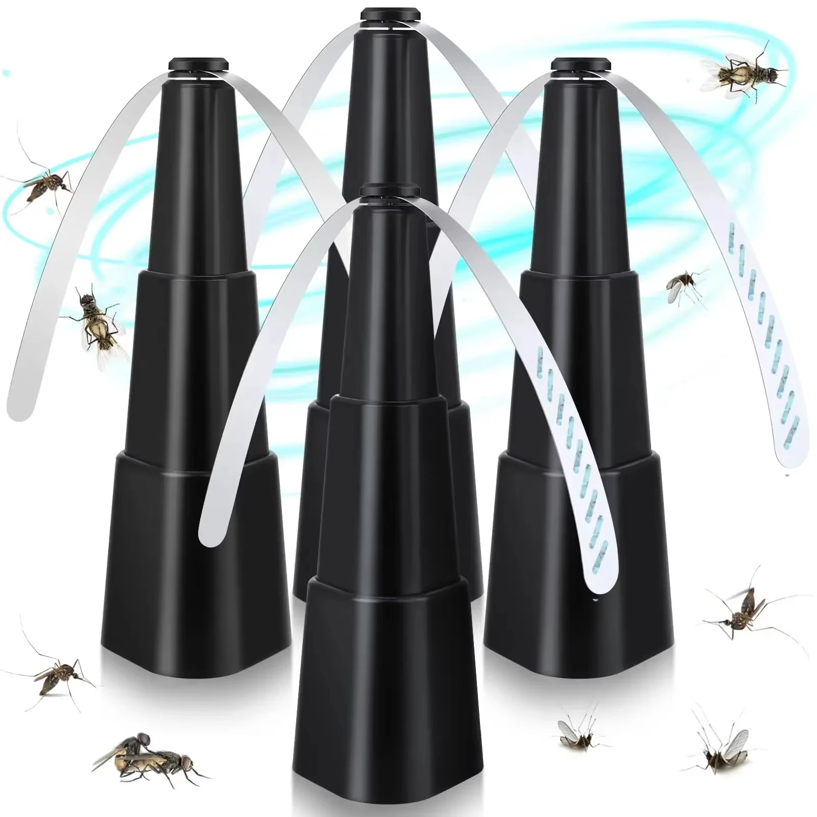 Fly Fans for Tables, Bug Fans with Holographic Blades, Keep Flies Away from Picnic, BBQ, Restaurant, Party, Indoor and Outdoor