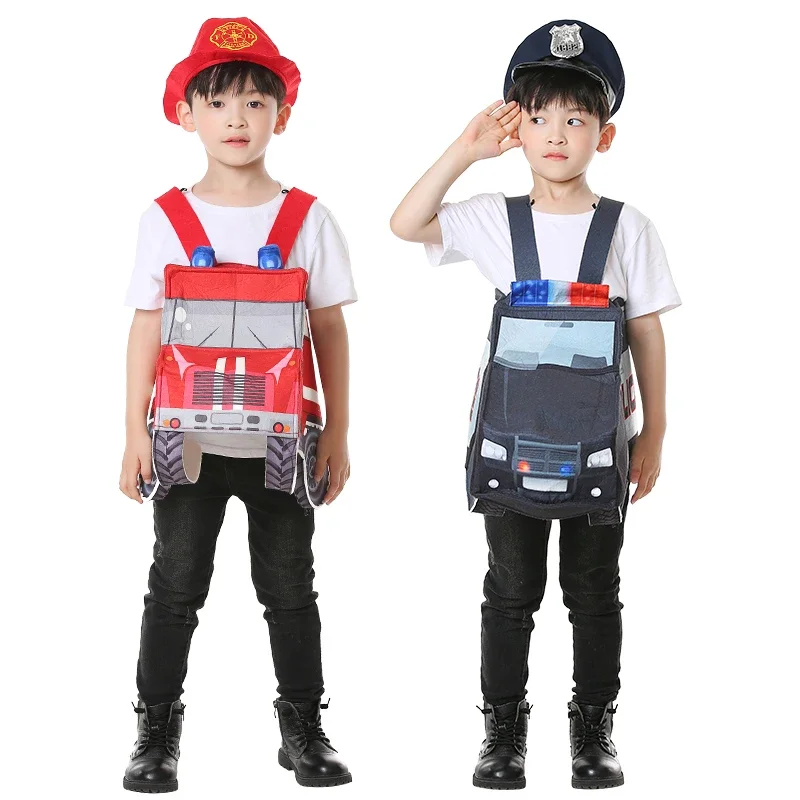 Creatieve Performance Kleding Schattige Auto Fancy Kleding Cosplay Podiumkostuums Jongens Meisjes Halloween Kostuum