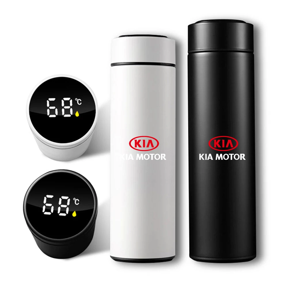 Thermos de voiture avec affichage de la température, tasse isolée sous vide pour KIA Sportage Picanto Rio Ceed Cerato Soul Sorentor KN K5 K3S