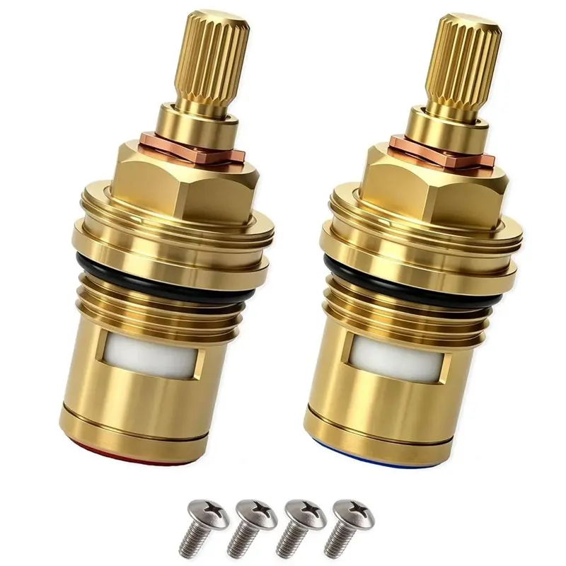 Y02A Durable Brass Faucet Cartridge 2Pcs For Grohe Models 45883000/45882000, 1/2