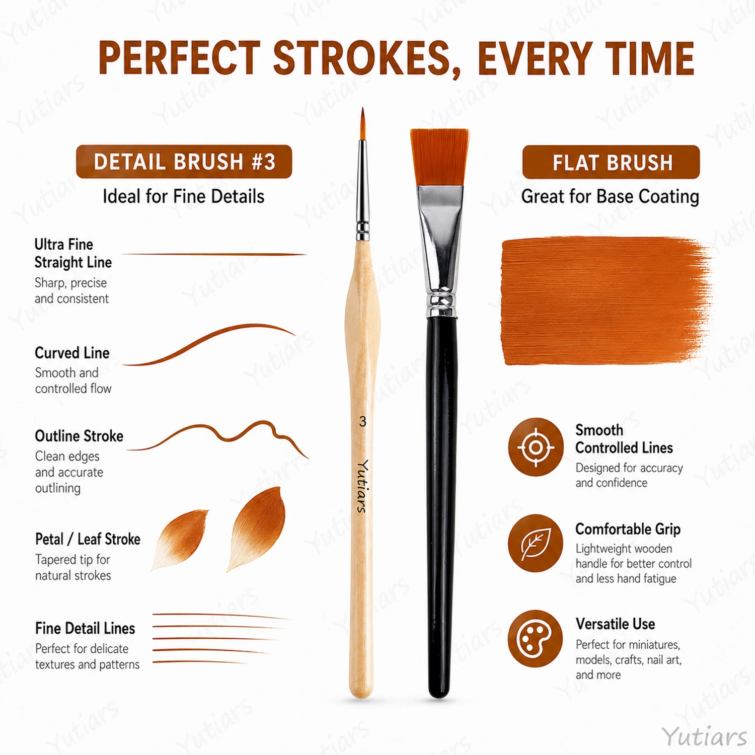 12Pcs Detail Paint Brush Set M - огляд і ціна Model Kit Acrylic Paint