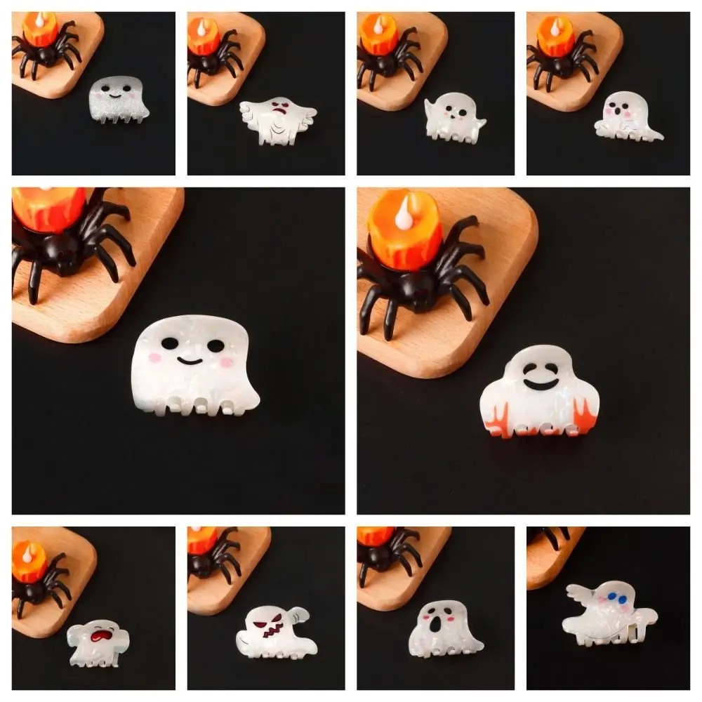 Lustige PVC Ghost Hair Claw bunte Haarnadel Halloween Haars pange Grab Clip Pferdes chwanz Clip Hai Clip Urlaub