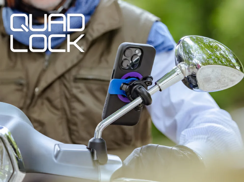 

Motorcycle Phone Mount QUAD-LOCK Phone Holder Vibration Damping Bicycle Handlebar Navigation Mount Suitable for 4.7-7.2 Inch Pho