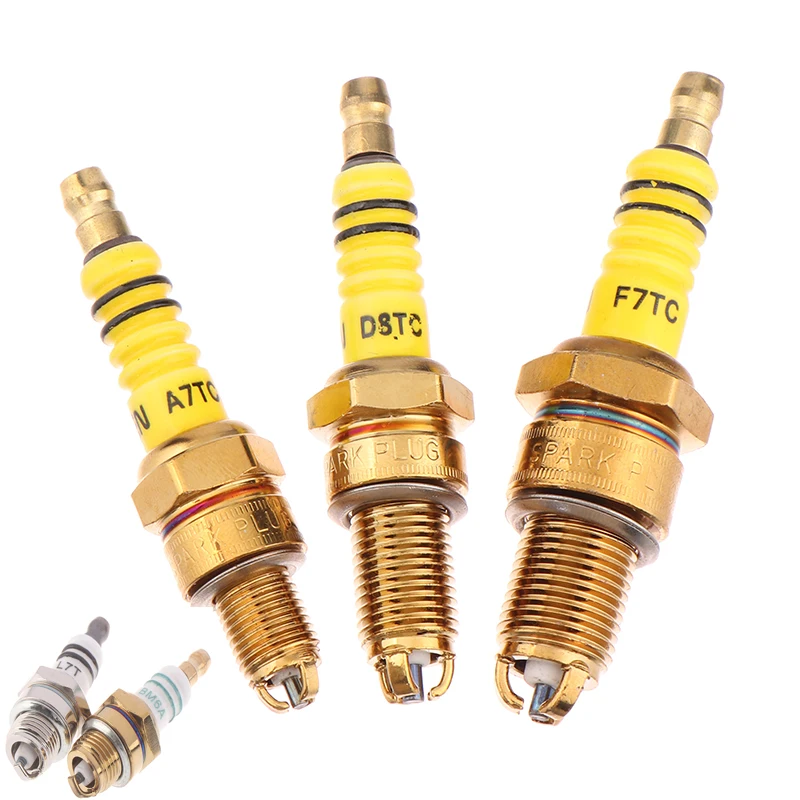 

A7TC D8TC F7TC 3-pole Spark Plug For GY6 CG 50 70 110 125 150CC Motorcycle ATV Scooter Dirt Bike BM6A 2-stroke Spark Plug