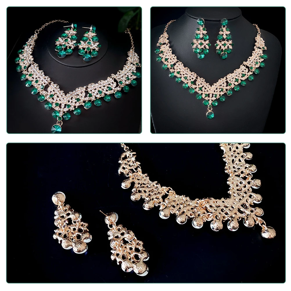 

Lady Necklace Sparkly Dainty Bridal Earrings Dress up Jewelry Costume Valentine Gift Bride