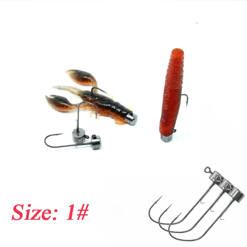 

5Pcs Tungsten Ned Rig Jig Heads Fishing Hooks 1.8g-5.5g for Soft Baits Fishing Hook Tackle ,Trout Stand Fishing Accessories