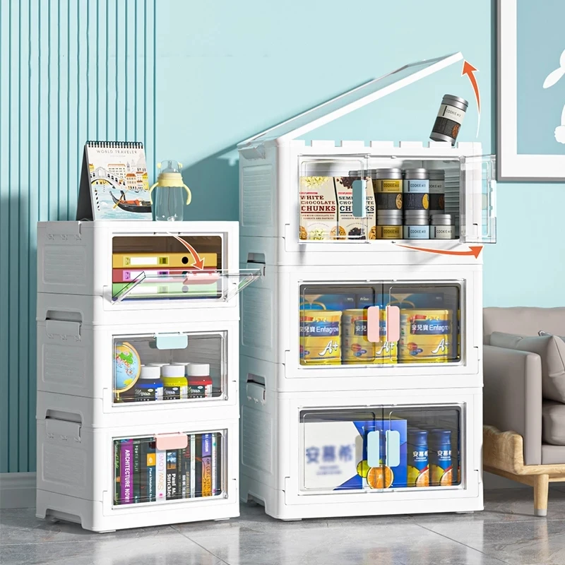 2 Size Storage Cabinets For Kitchen, Bedroom, Living Room, Office, Stackable Cube Storage Organizer