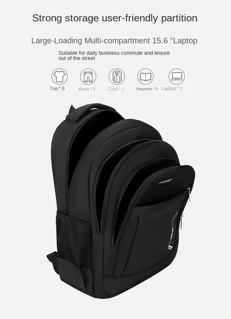 Men\'s Backpack Large Capacity Business High School Junior High School Backpack Computer Backpack Women\'s Travel Bag