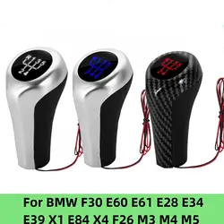 Car Styling Manual Gear Shift Knob LED Light Shifter Lever Shifter Pen For BMW E39 E60 E61 E46 E82 E87 E90 E91 E92 X1 X3 X5 M5