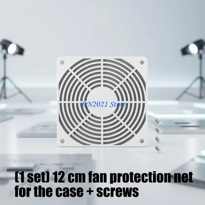 F3KE 12Cm Transparents Black White Fan Mesh Guard With Installation Screws For Computer Case Cooling System Protections