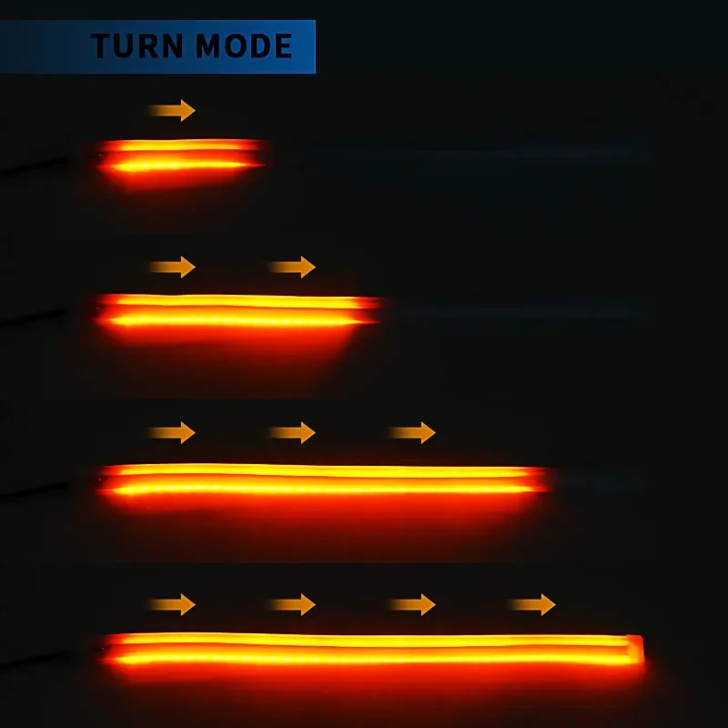 2 قطعة DRL سيارة مرنة LED النهار تشغيل أضواء بدوره مصباح إشارة المصباح مقاوم للماء 30 سنتيمتر 45 سنتيمتر 60 سنتيمتر أبيض أحمر أصفر أزرق #2