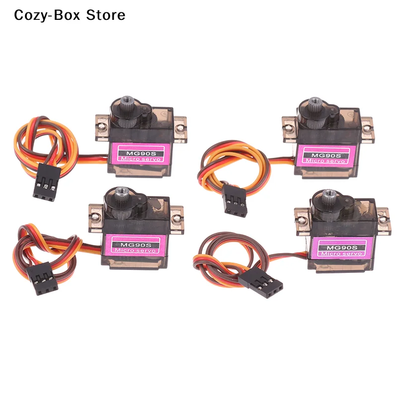 [ZY]1Pc MG90S 180° 360° Micro Metal Gear High Speed Servo For RC Plane Helicopter Boat Car Mini Servos Kids Toy Accessory[ZY]
