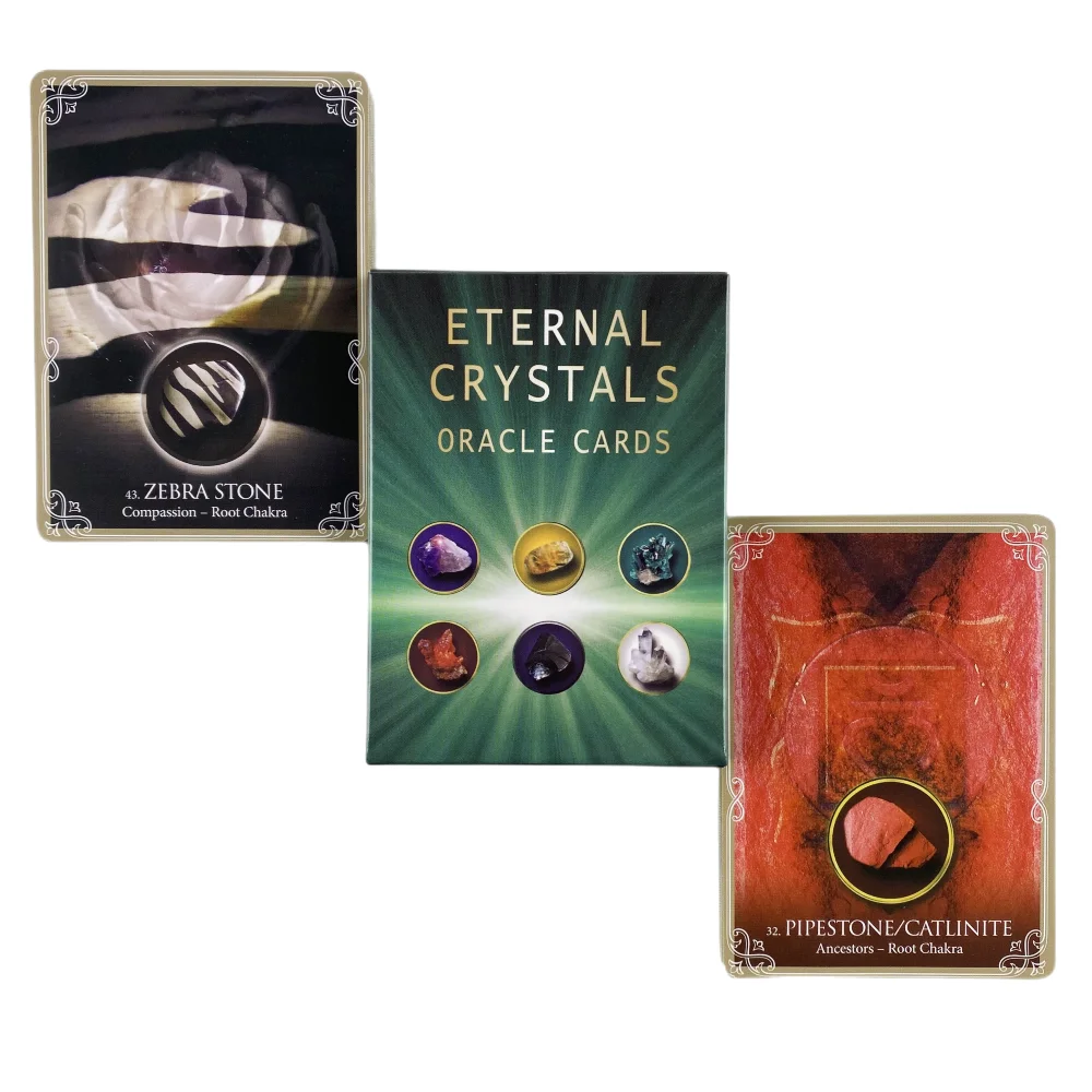 Eternal Crystals Oracle Cards A 44 Tarot English Divination Edition Deck Borad Games