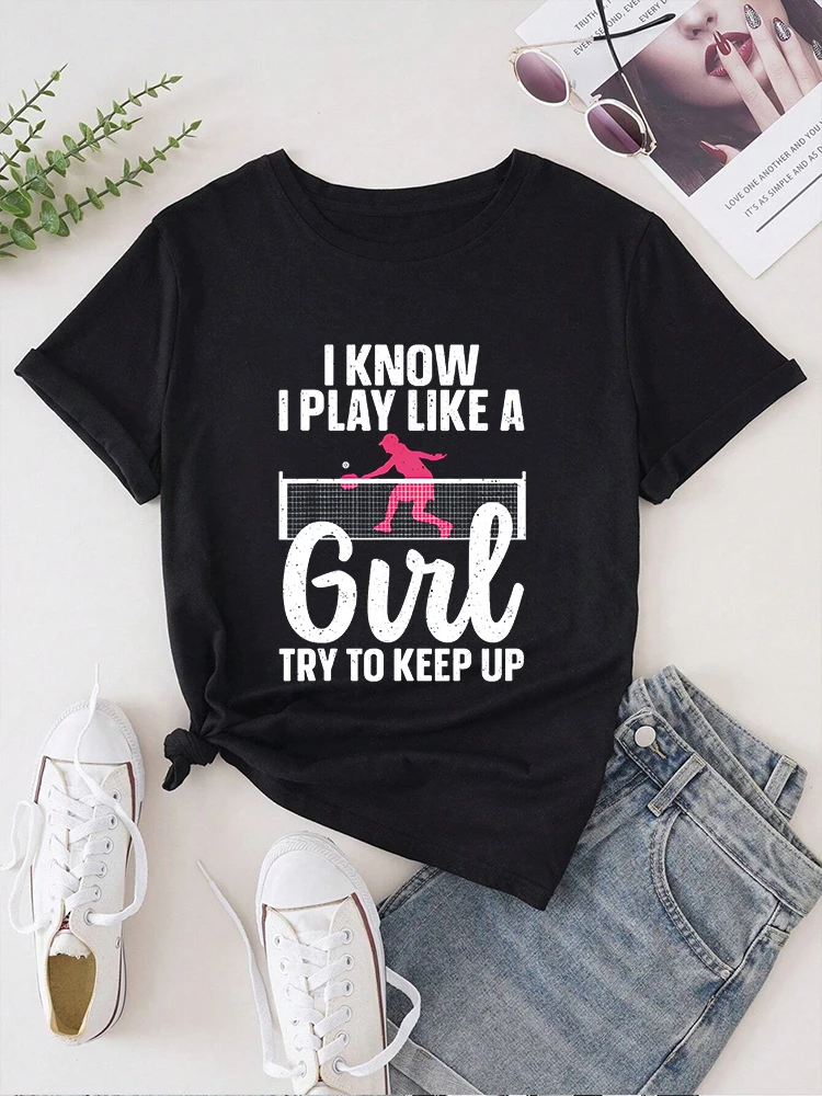 Cute Volleyball Shirt for Teens and Women Libero Coach Tee Tops Printed O-neck Casual T-shirt Women's Clothing