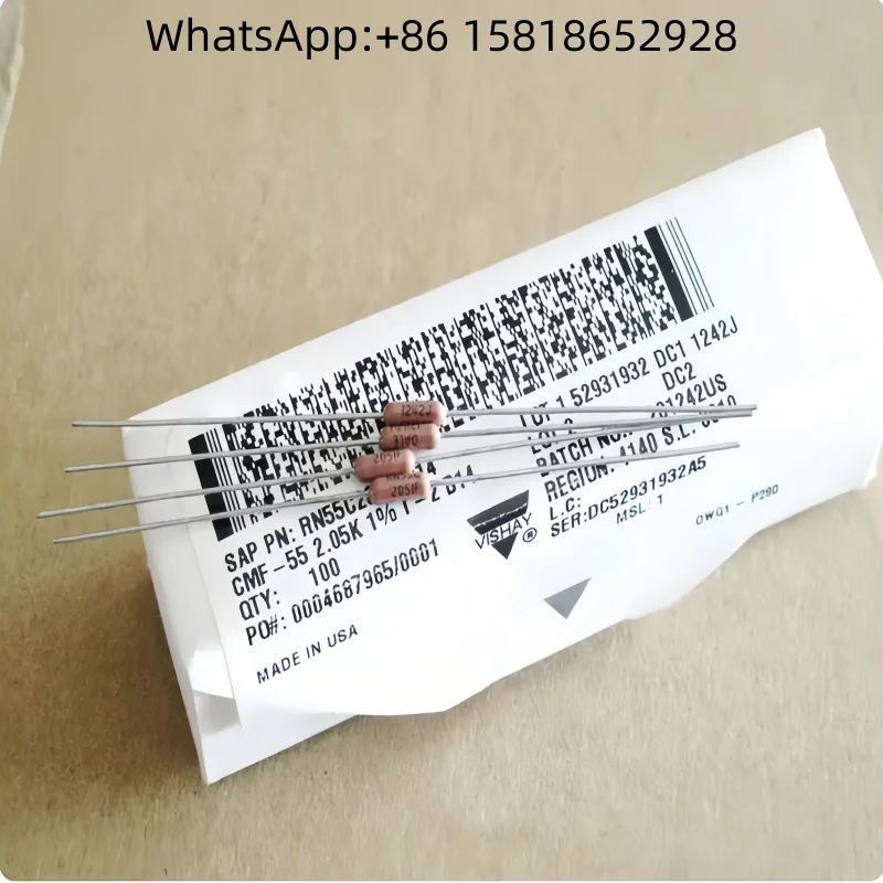 

10 шт. резисторов VISHAY-DALE 2.05K 2K05 RN55C 1/4 Вт 0,25 Вт, полностью медные, сделано в США