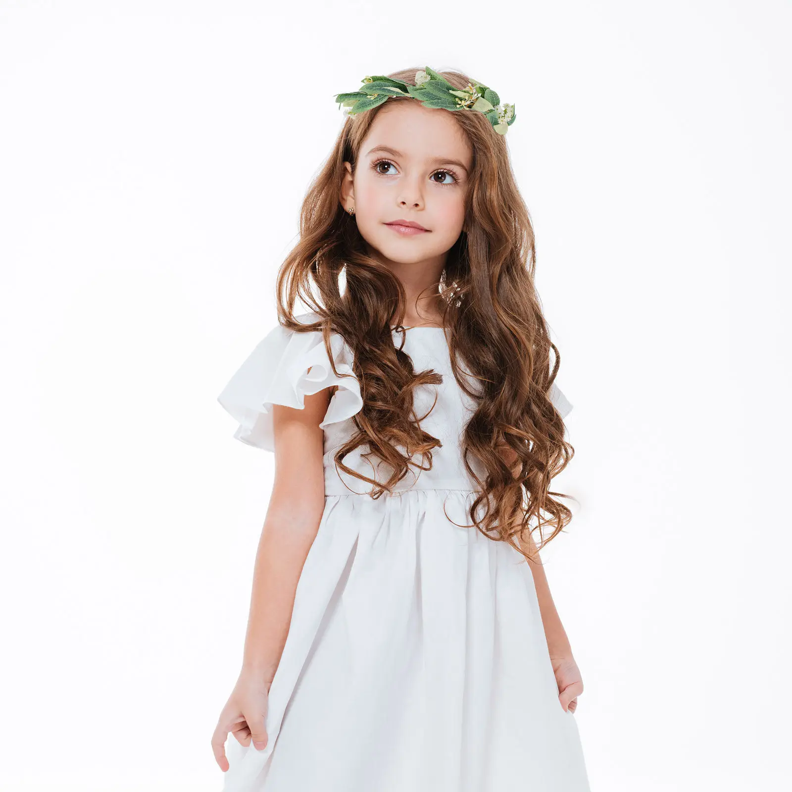 

1 шт. венок из оливковых листьев, модный цветочный головной убор, идеально подходит для фотосессии невесты, праздничный подарок, аксессуар для вечеринок и повседневной носки