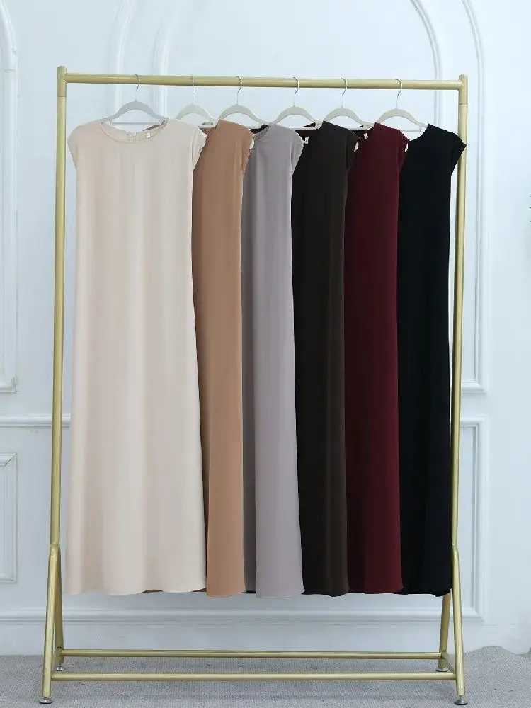 

Nida Bandage Sleeveless Abaya Damen Dubai Plain Muslim Modest Long Dress Robe Djellaba Femme Musulmane African Dresses For Women