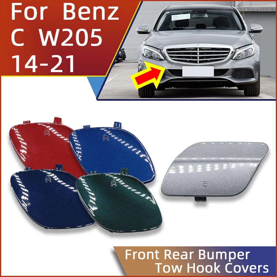 

Для Mercedes-Benz C W205 (стандартная модель 2014-2021) — крышка буксировочного крюка переднего и заднего бампера, высококачественные автозапчасти
