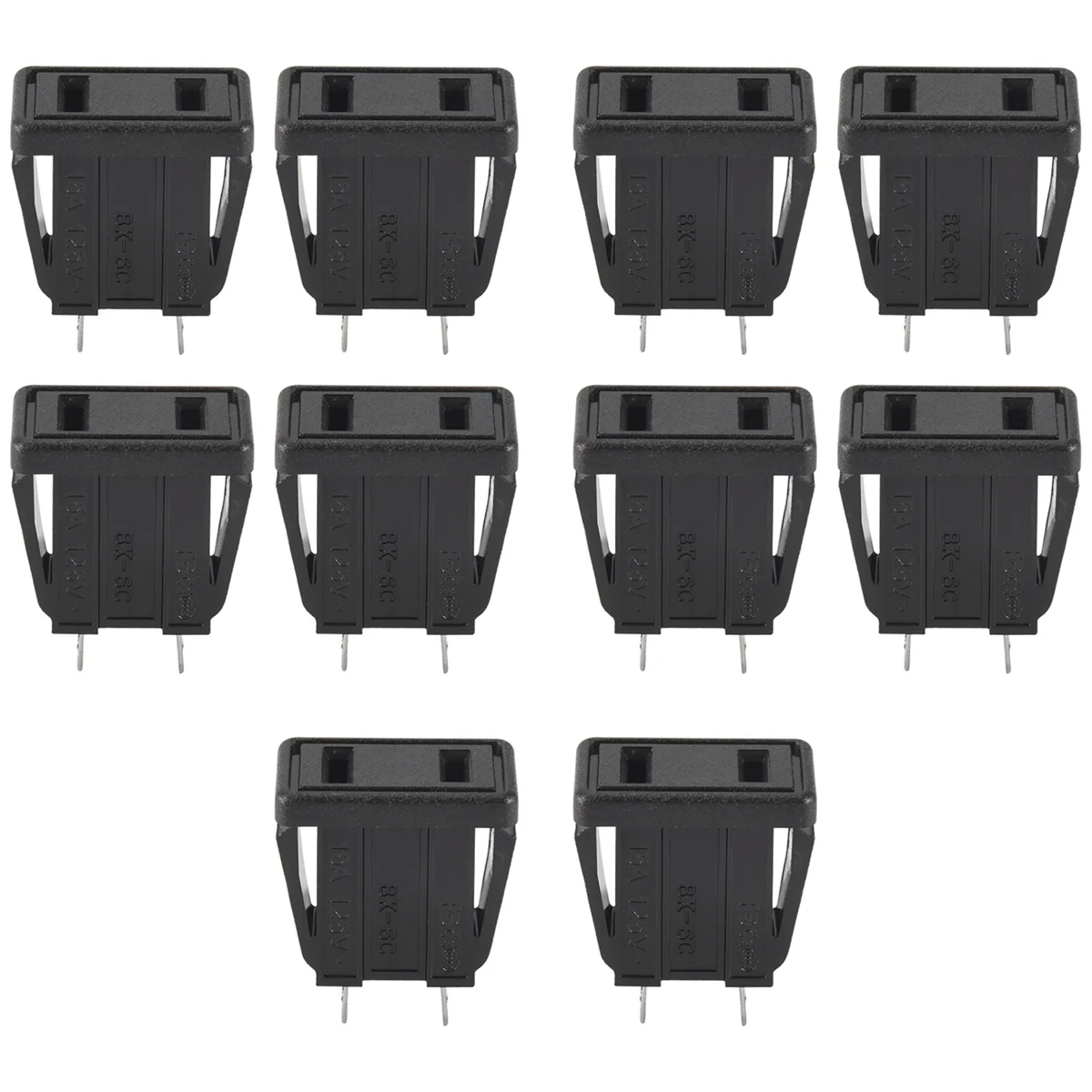 10 x US Type Panel Mounting AC Power Socket Outlet AC 250V 10A