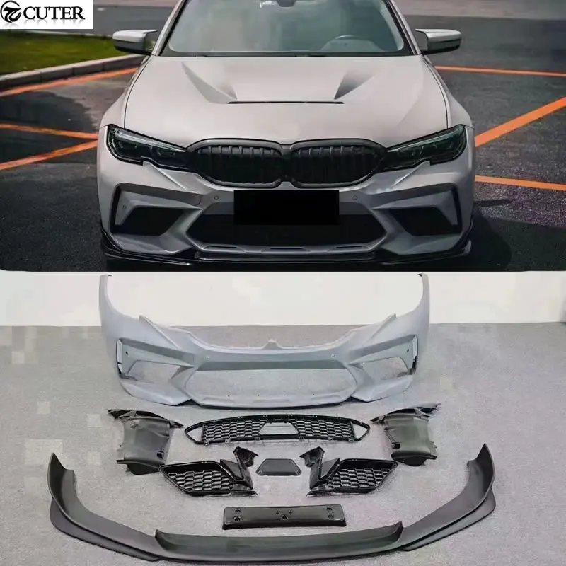 G20 3 Series Change to M3C Style Pp Unpainted Front Bumper for Bmw G20 325i 330i 340i Car Body Kit 2020