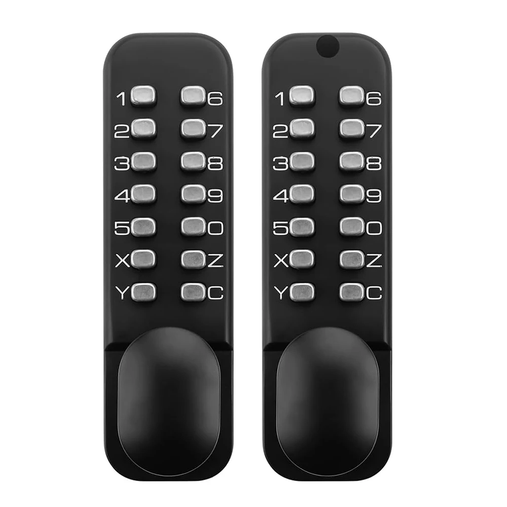 Full Mechanical Keyless Entry Keypad Door Knob Lock,Double-Sided Combination&Handle No Battery(Matte Black)