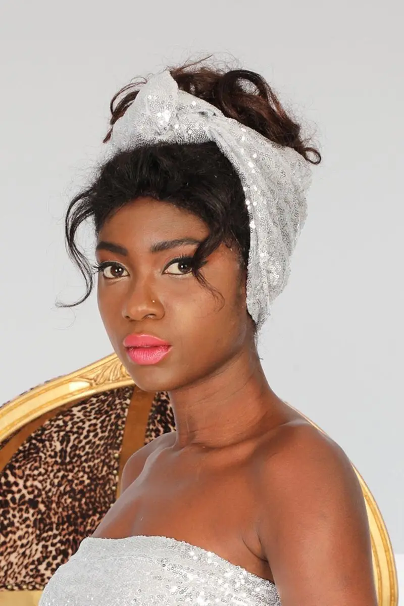 Bandana de paetês prata