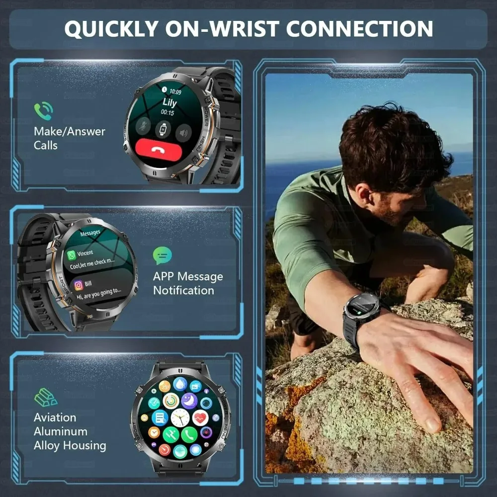 2027 Global Version Xiaomi Watch S3 Battery 1000mAh Sports AMOLED Screen 10ATM Waterproof Compass Military Smartwatch Men