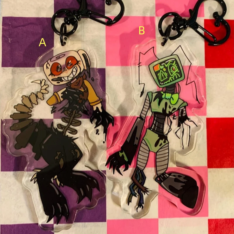 Dady's World Twisted Acrylic Keychains Horror Monster Design Unique Customizable Collectible Artwork Keyrings
