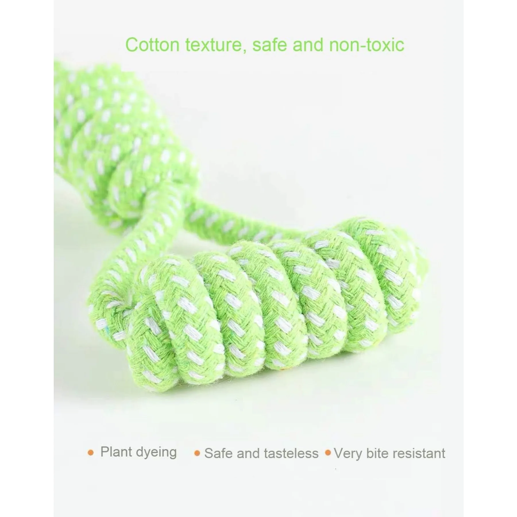 Экологичные игрушки из хлопковой веревки, игрушка для собаки с веревочным узлом, устойчивая к укусам, игрушка для средних/маленьких собак