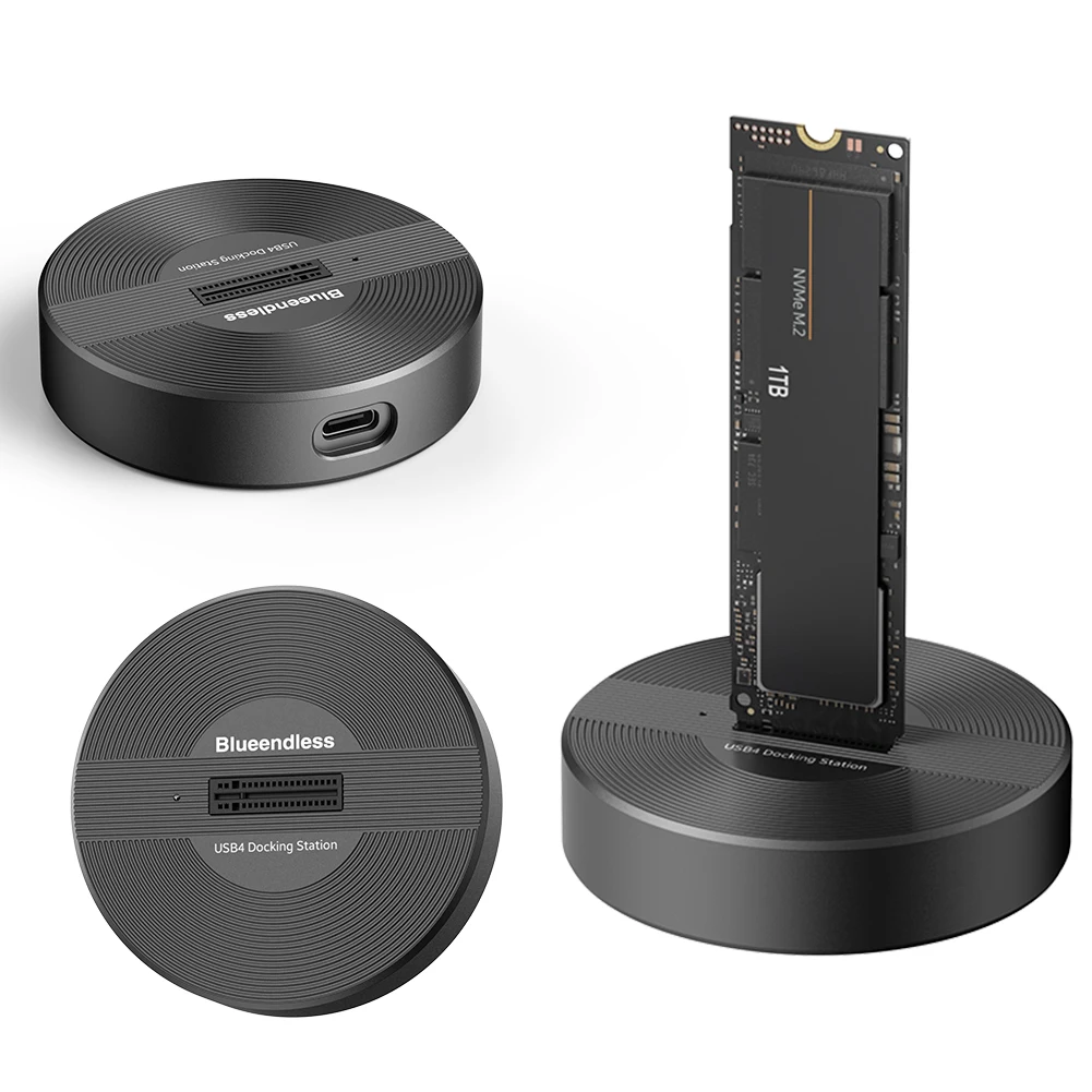 Адаптер SSD-считывателя Type-C 40 Гбит/с SSD-док-станция USB C Док-станция SSD для M.2 NVME 22110/2280/2260/2242/2230