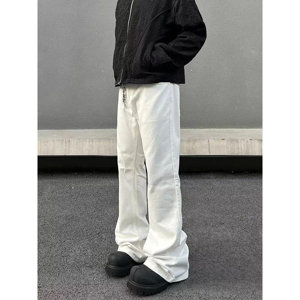 

American Sle Straight Leg Jeans Cleanfit Drapey Floor-Length Retro Streetwear Men's Loose Casual Wide Leg Pants