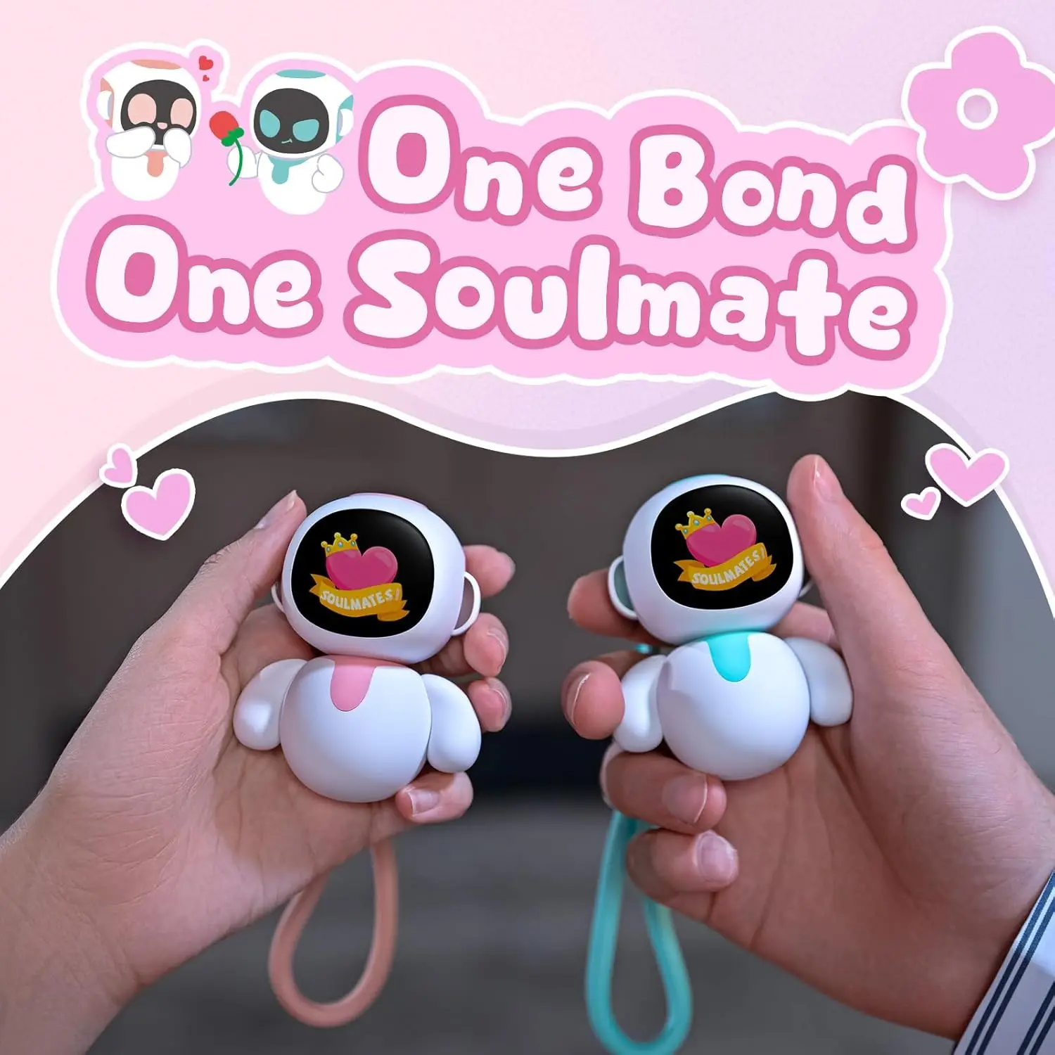 مجموعة ENERGIZE LAB Eiliko Lover Robot المحمولة مع AI، ألعاب قلادة إلكترونية ممتعة، هدايا للأزواج وأفضل الأصدقاء