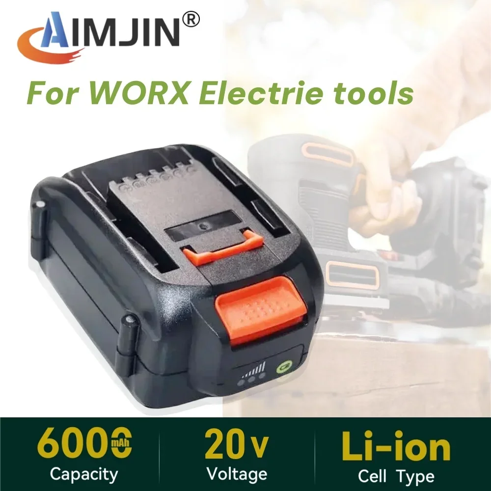 

For WORX Brand New Genuine WA3578 - PowerShare 20V 6000mAH Lithium-Ion Large-Capacity Battery
