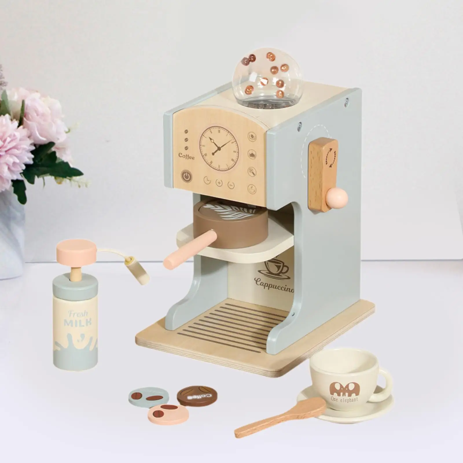 Simulation Coffee Machine Toy Afternoon Tea Playset Preschool Learning Toys Pretend Play Kitchen Appliances for Kids Children