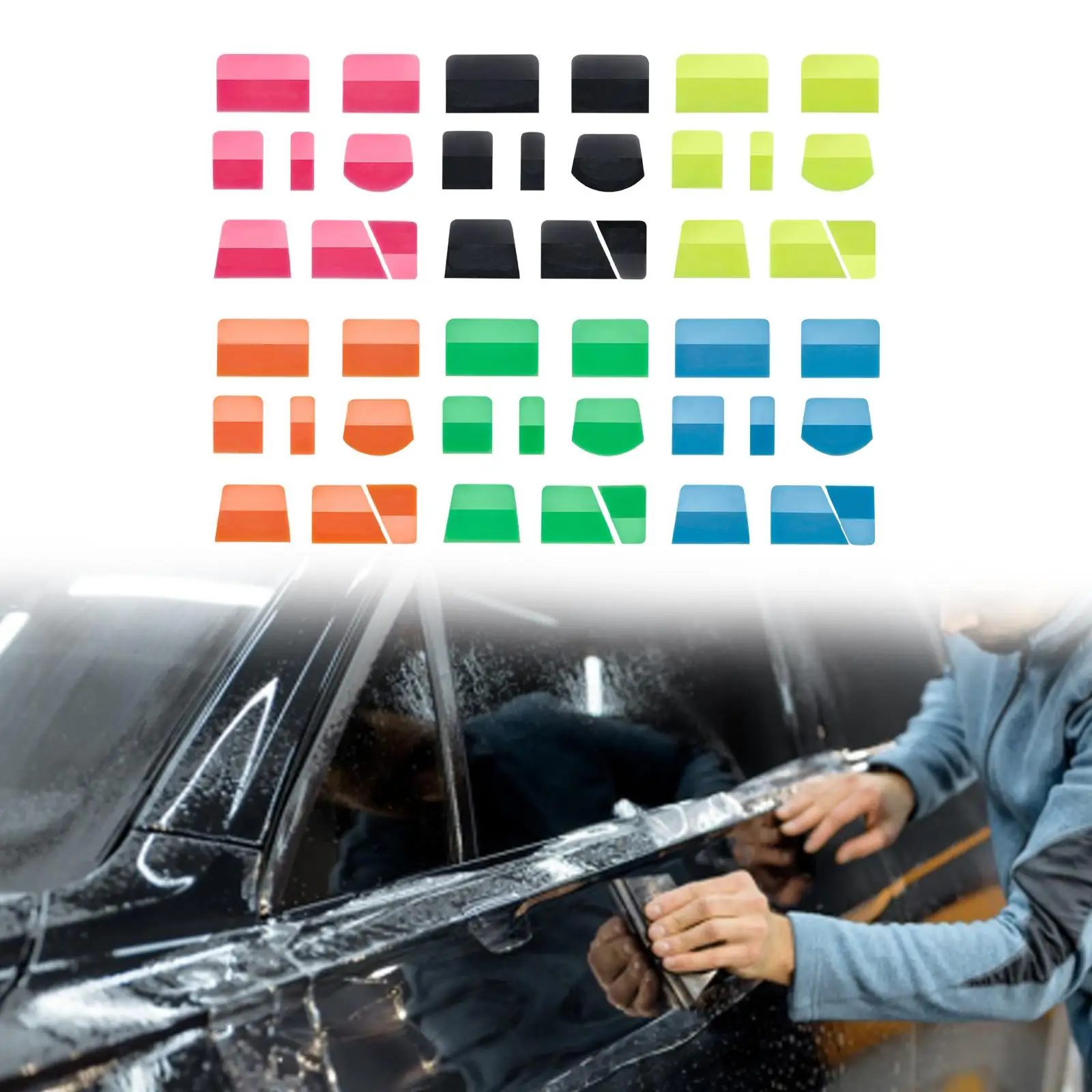 

8 Pieces PPF Squeegees for Automotive Protection Car Wrap Installations