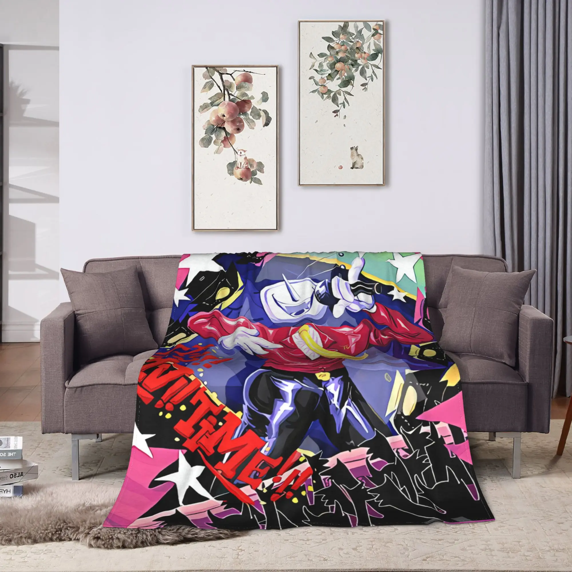 Warm Soft Blanket Deltarune Game Throw Blanket  Flannel Bedspread For Bedroom Novelty Sofa Bed Cover