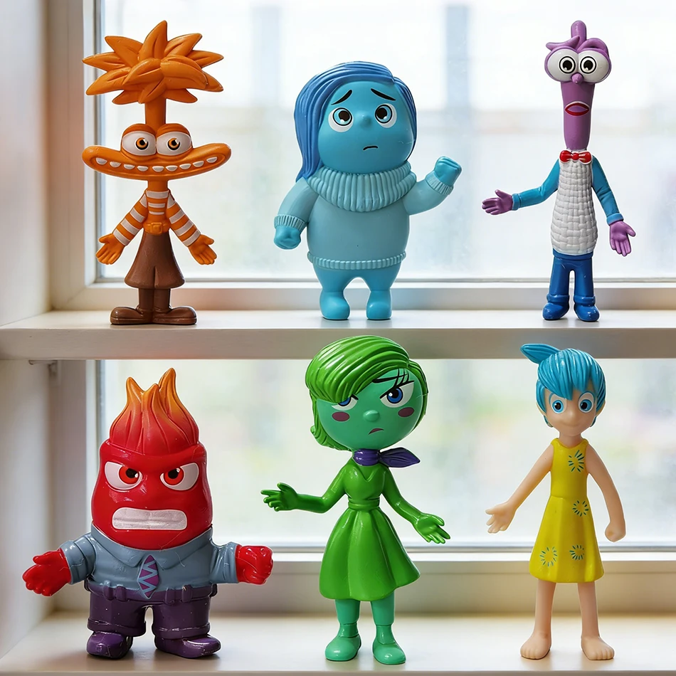 

Toy Gift 6Pcs/Set Inside Out Riley Emotional Friend Action Figures PVC Anime Model Toys Decoration Cartoon Figurines For Kids