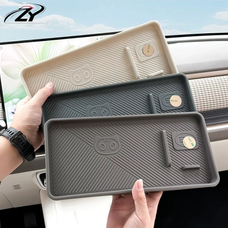 For GMW ORA 5 2026 2027 Car Behind Central Control Screen Storage Box Cover ETC Tissue Box Multifunctional TPE Storage Box