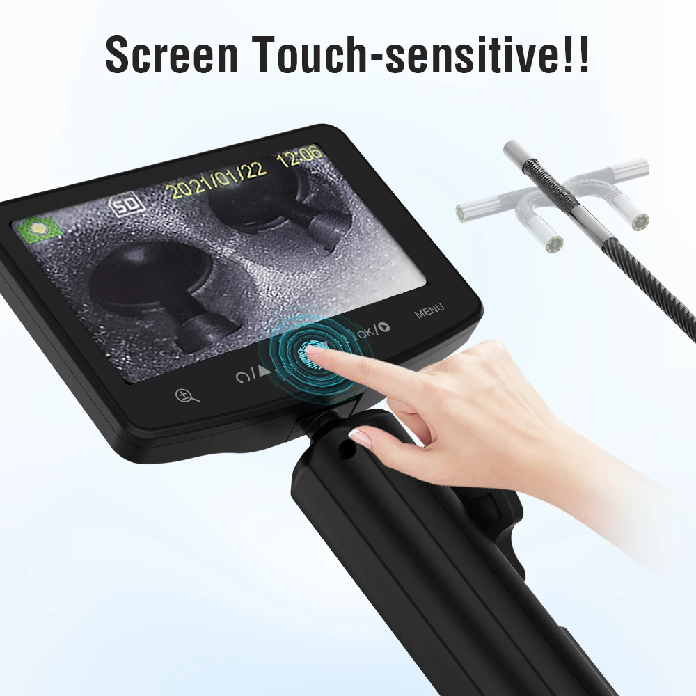 كاميرا Borescope الصناعية المفصلية في اتجاهين 1080p كاميرا Borescope الصناعية للسيارة