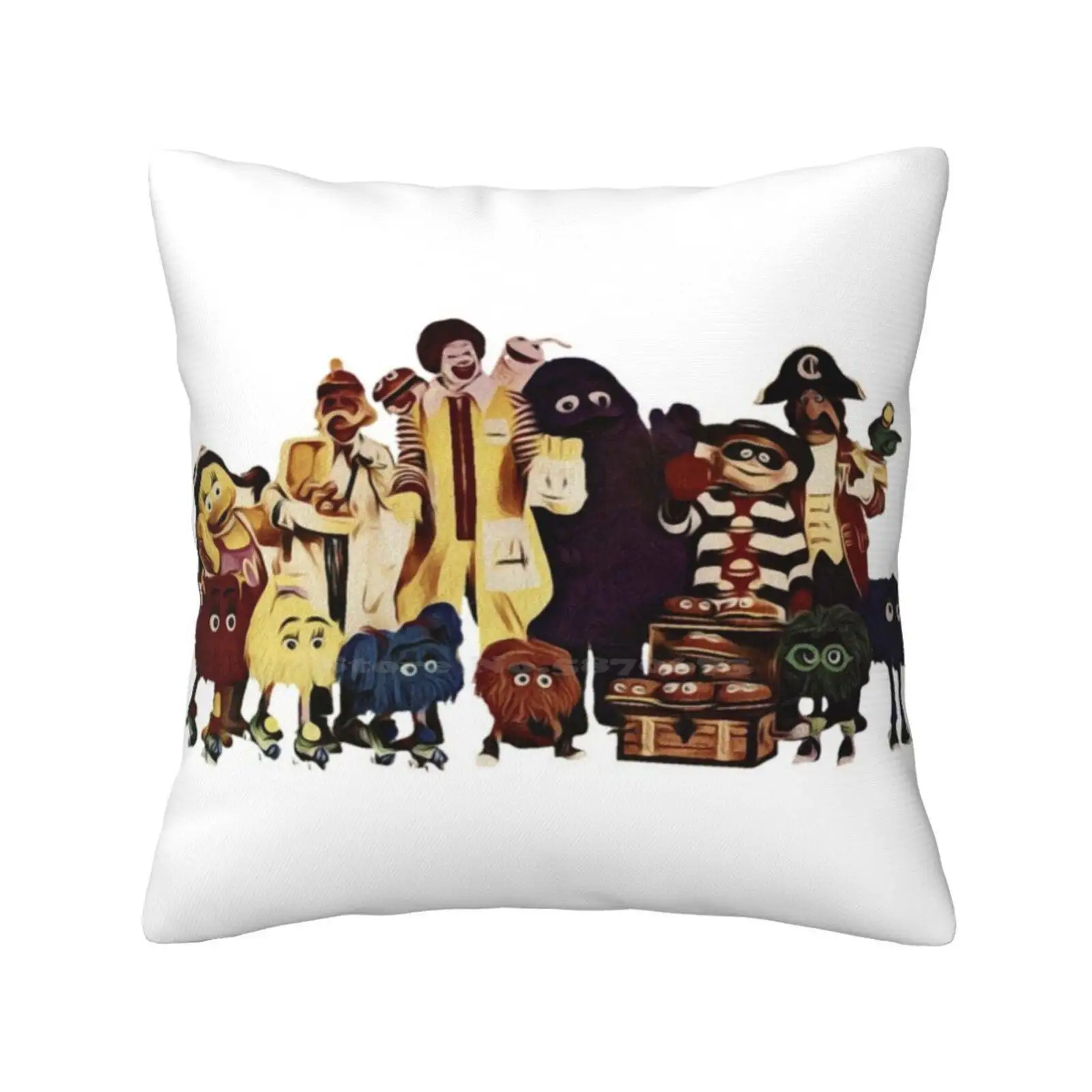 Classic Characters Fashion Sofa Throw Pillow Cover Pillowcase Ronald Hamburglar Grimace Birdie The Fry Kids Happy Meals 80S 70S