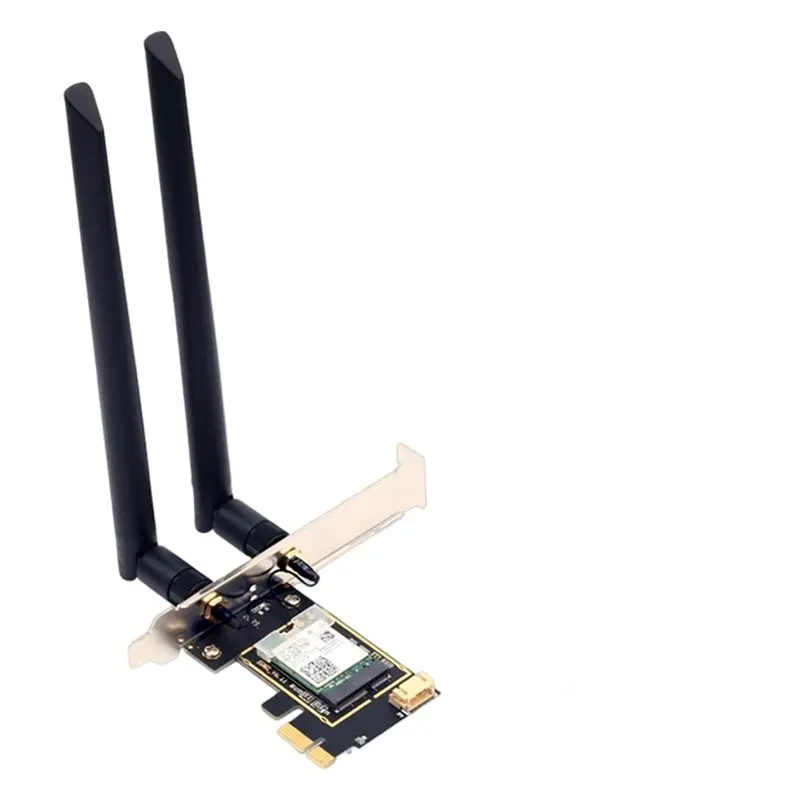 

Беспроводная карта Wi-Fi 6 RTL8852BE с антенной 8 дБ, AX1800, 802.11Ax, BT5.2, PCI-E, двухдиапазонная 2.4G/5Ghz