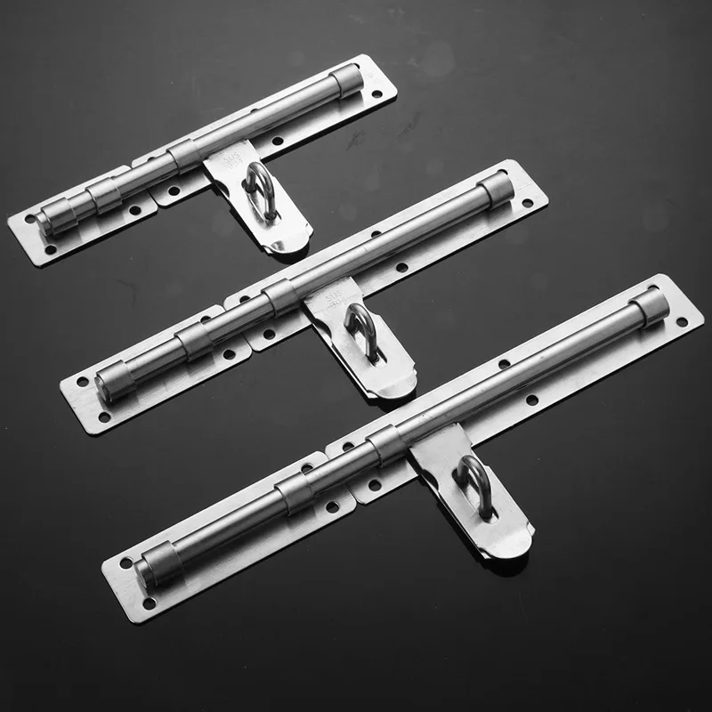 Stainless steel bolt door bolt with lock, anti-theft solid door bolt hardware accessories, bolt lock