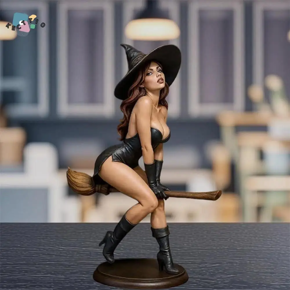 

Seductive Sexy Witch Statue Miniature Gothic Style Halloween Decor Collectible ABS Bookshelf Ornament Living Room Decor